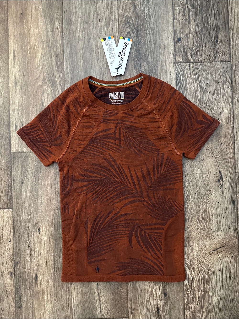 Smartwool intraknit Active Breathable Merino Wool Blend Top Size M Pecan Brown